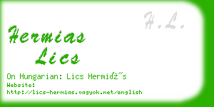 hermias lics business card